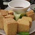 Deep Fried Tofu with rice and broccoli